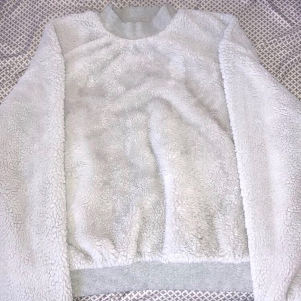 Zara furry crew neck top