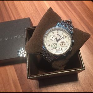 Silver Mother of Pearl Michael Kors Watch