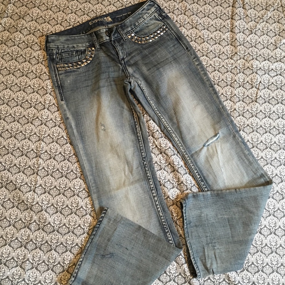 Express studded pocket jeans