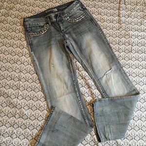 Express studded pocket jeans