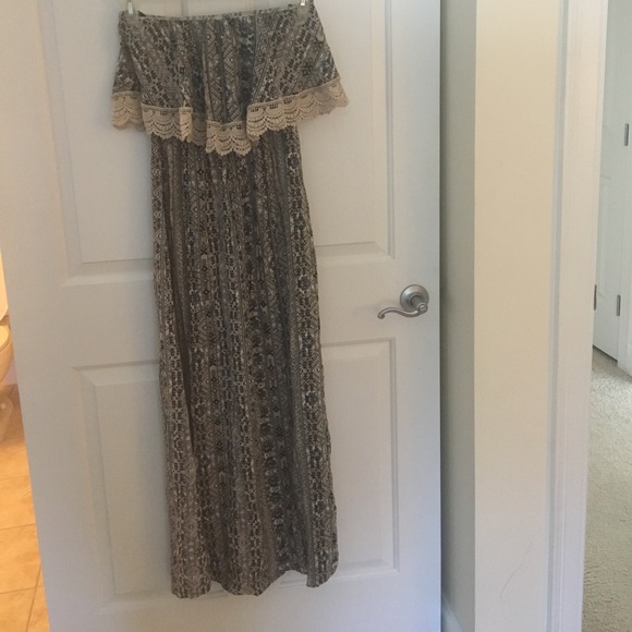 Strapless Forever 21 Boho Maxi - Picture 1 of 2