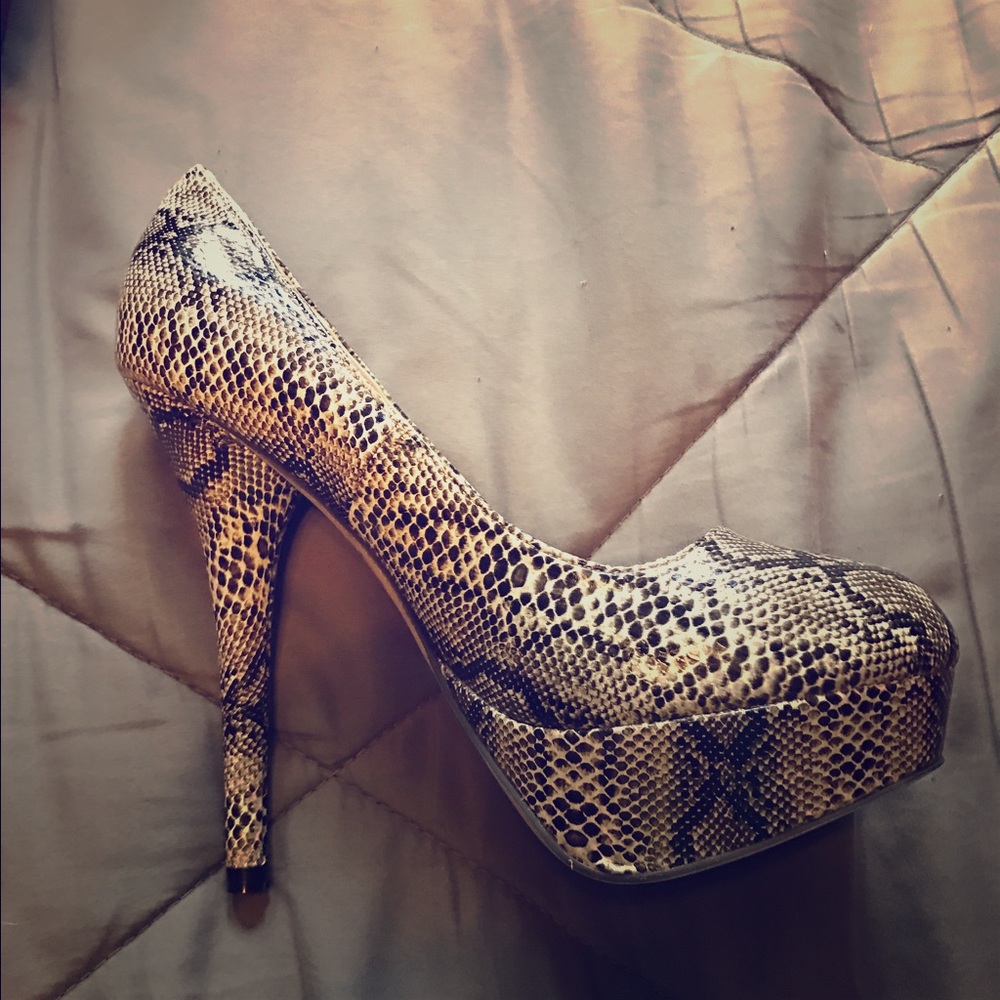 Snakeskin heels