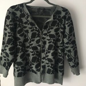 Ann Taylor zip cardigan sweater