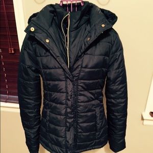 Navy Blue Puffer Coat Size S