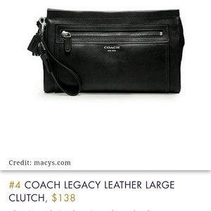 Coach legacy leather large clutch