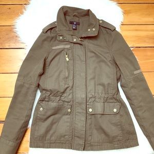 Camo green utility military jacket H&M size 8