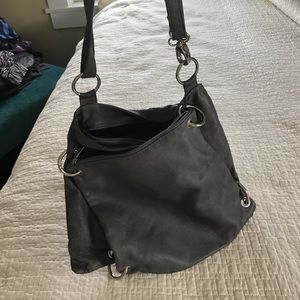 Unique gray leather bag from Italy!