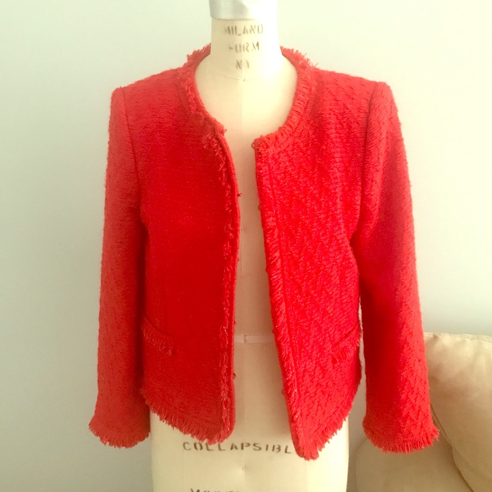 Alice + Olivia Wool Estelle Tweed Jacket