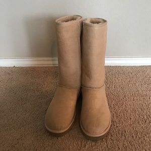 Sand dust tall Ugg boots