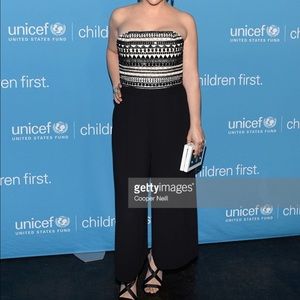 Alice + Olivia Emberly Beaded Gaucho Jumpsuit