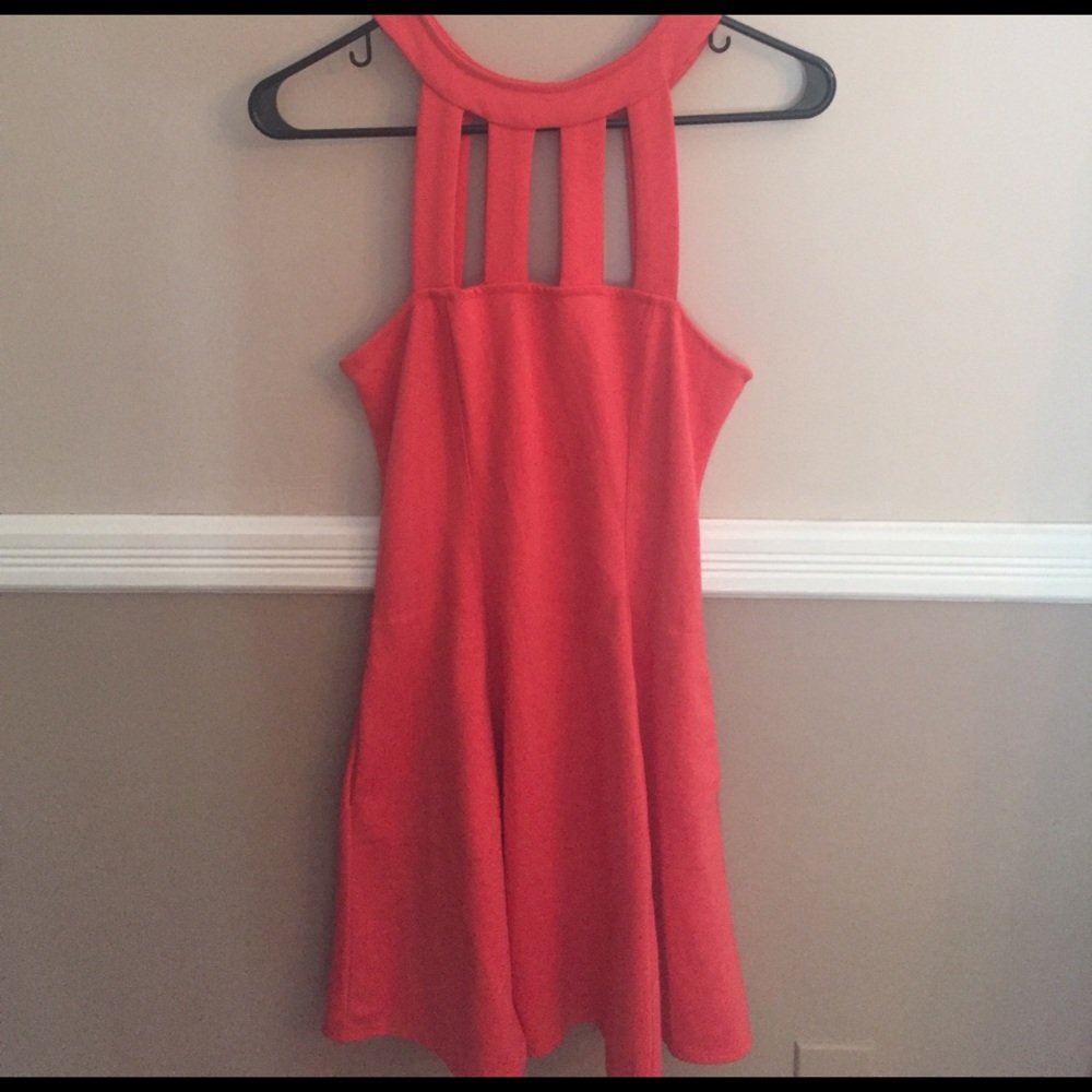 Free People beach orange dress