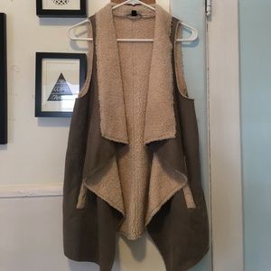 TCEC Faux Fur and Suede Vest
