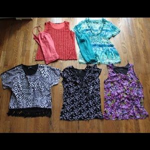 Set of 5 Women's size XL blouses