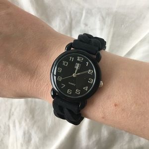 Black Braided Watch