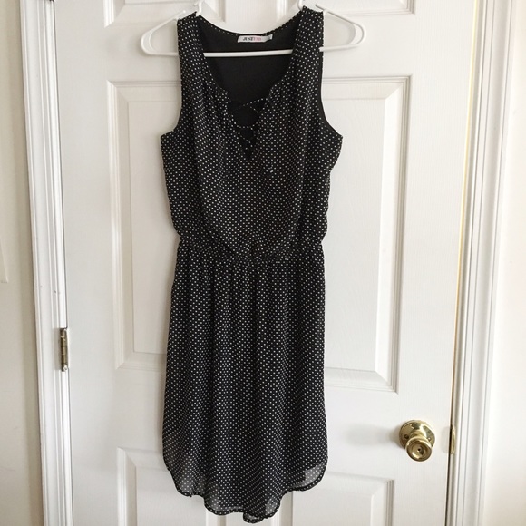 Lace Up Black Dress - Picture 1 of 3