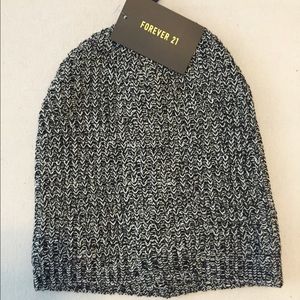 Black and White Marled Beanie