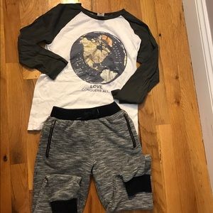 T-shirt baggy pant combo for girl