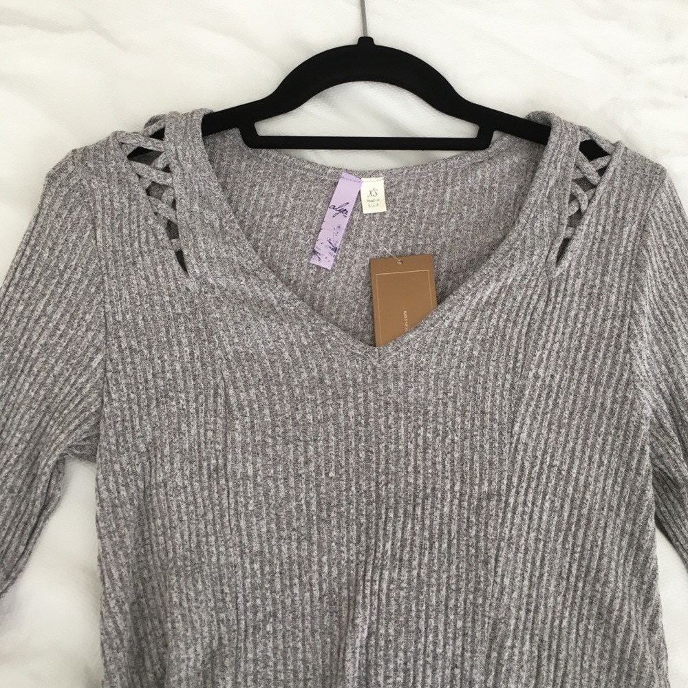 Light grey knit dress