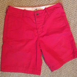 Men hollister prep fit shorts 32w red
