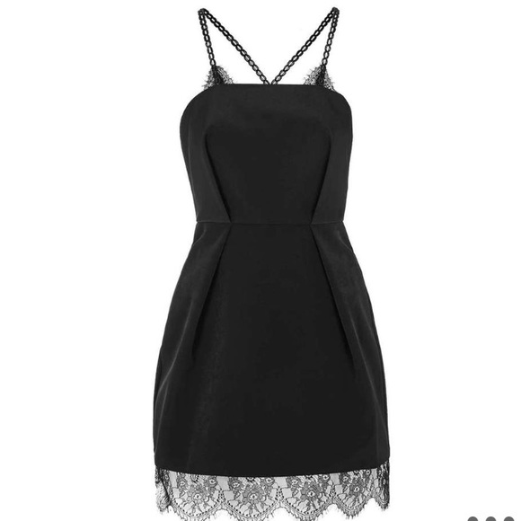 ‼️SALE‼️TopShop Mini Lace Black Dress - Picture 2 of 5