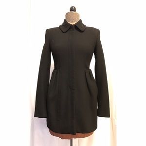 Zara Black Jacket with Gathered Pockets