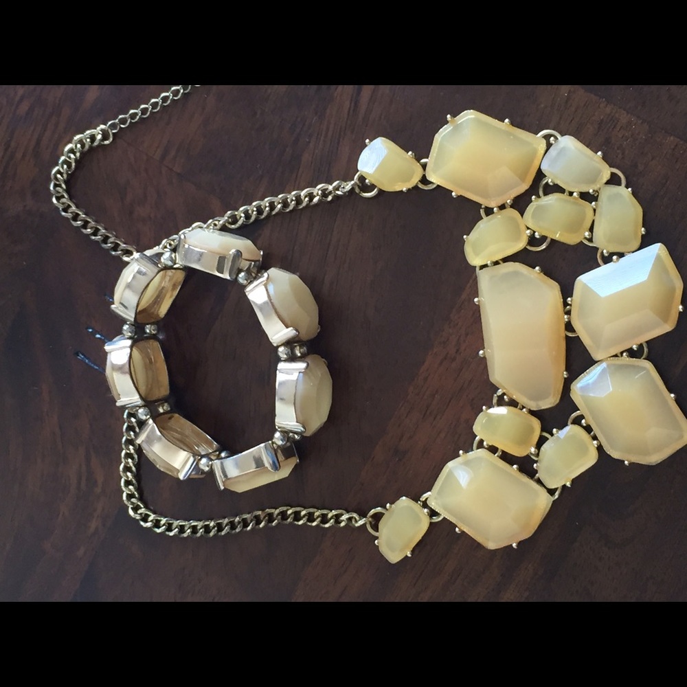 Blush Pink bracelet and necklace set