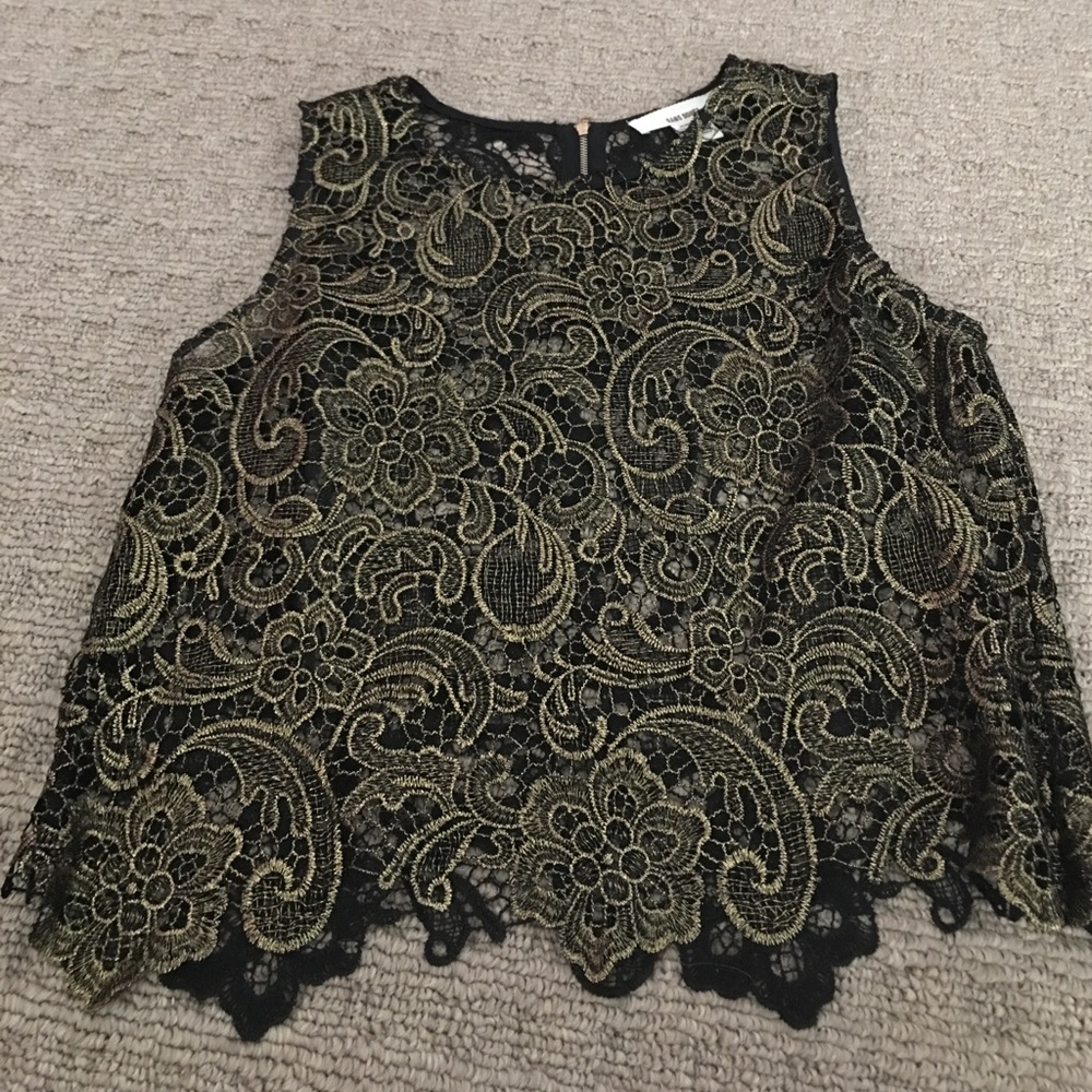 Gold and Black top