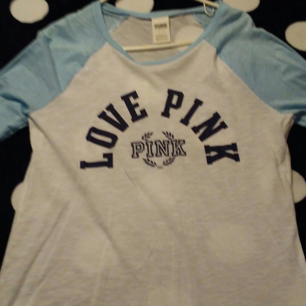 Vs pink 3/4 sleeve tee SOLD SOLD SOLD