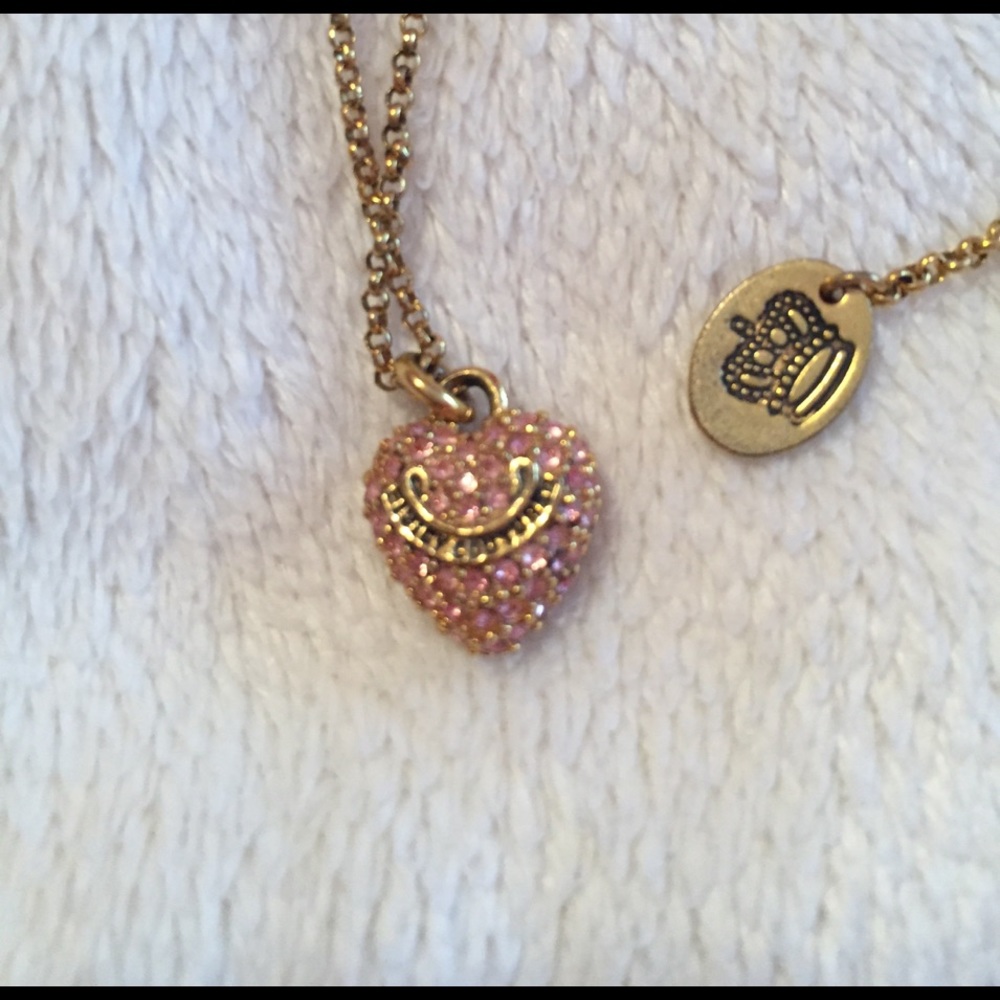 Juicy Couture pink heart necklace