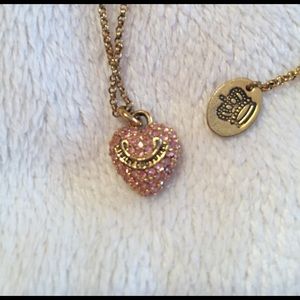Juicy Couture pink heart necklace