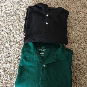 Lot of 2 long sleeve two button shirt