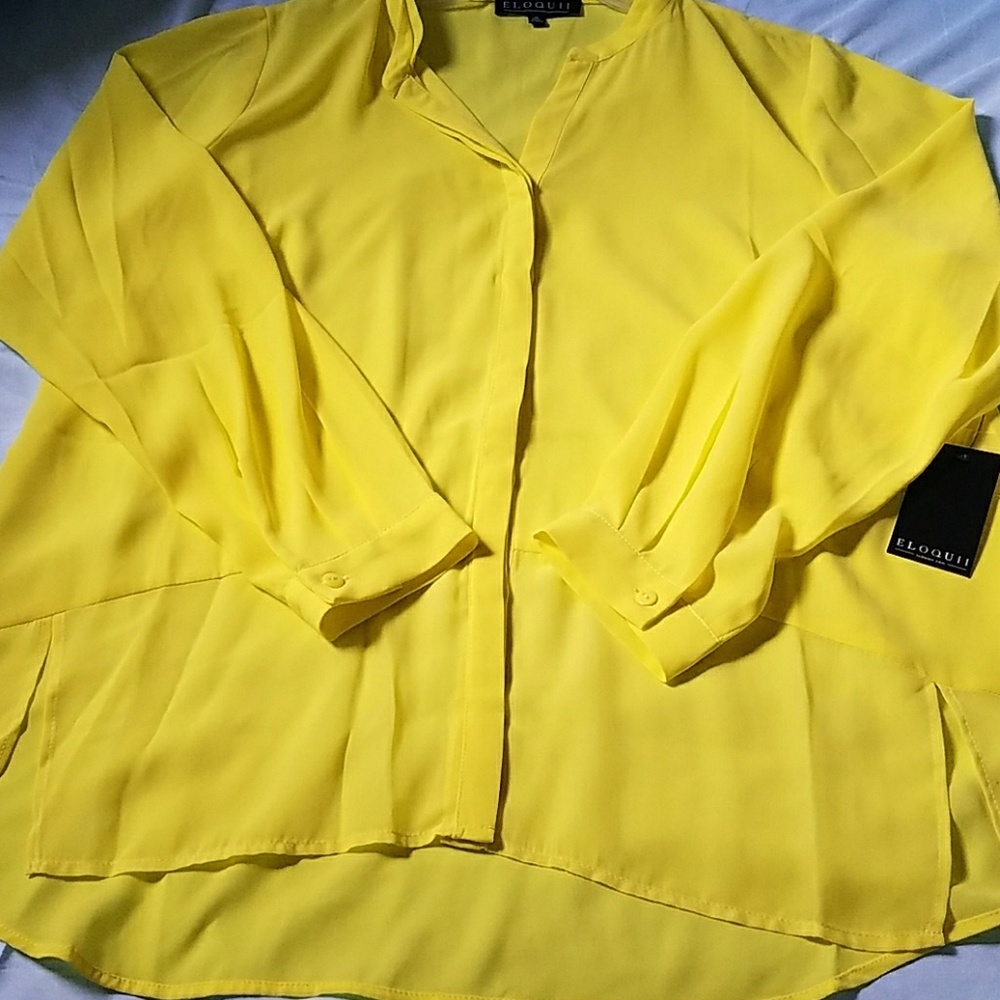 Chiffon hi-lo blouse NWT