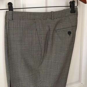 JCrew Straight Leg Trousers in Plaid