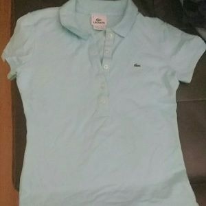 Lacoste eggshell blue shirt