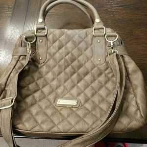 Steve Madden gray/beige satchel