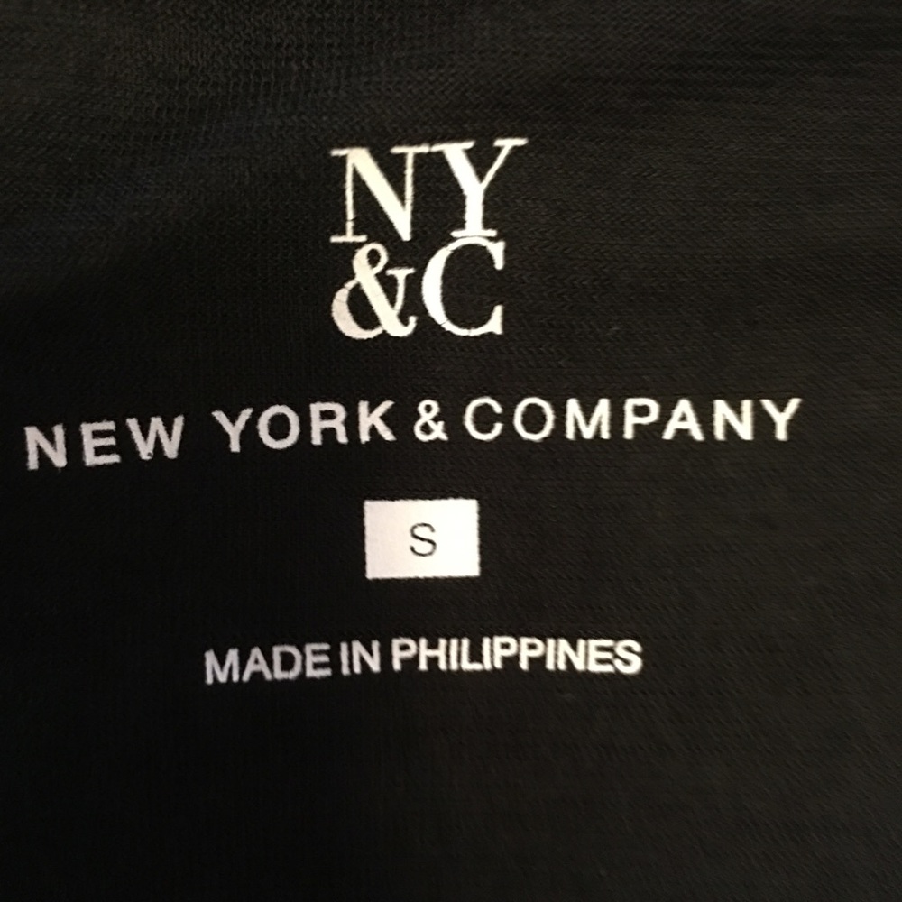 New York & Co. Top with Faux Leather Accents - Picture 5 of 8