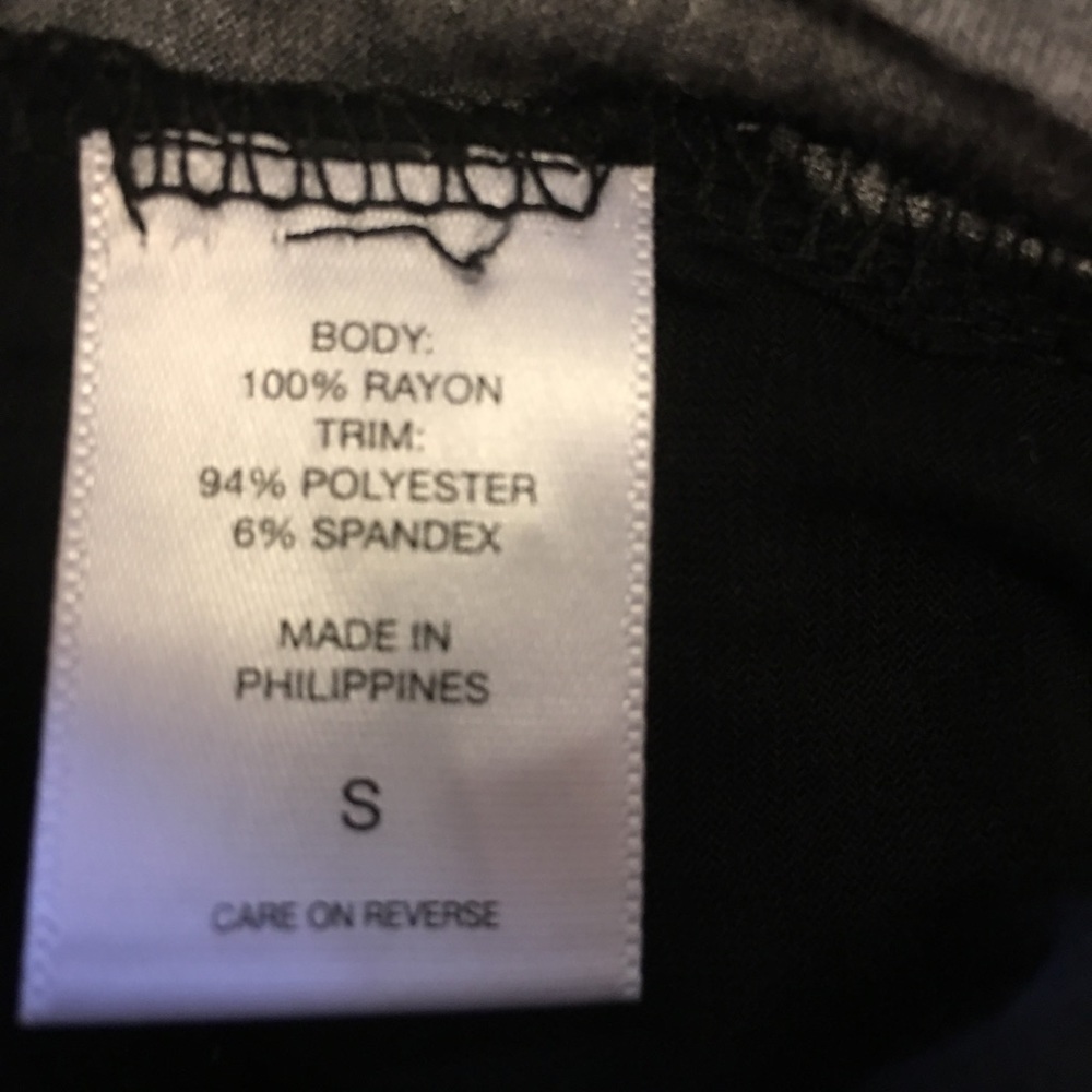 New York & Co. Top with Faux Leather Accents - Picture 6 of 8