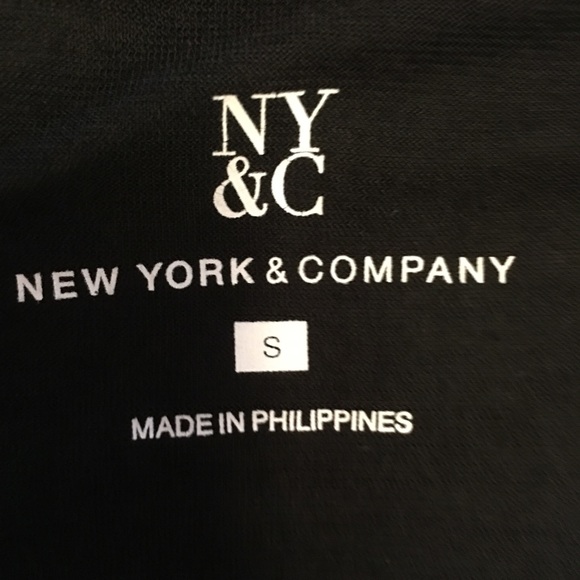New York & Co. Top with Faux Leather Accents - Picture 5 of 8