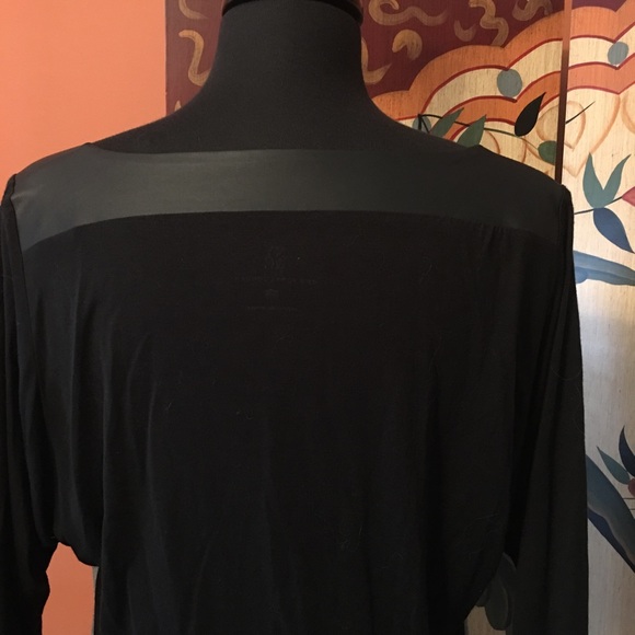 New York & Co. Top with Faux Leather Accents - Picture 8 of 8