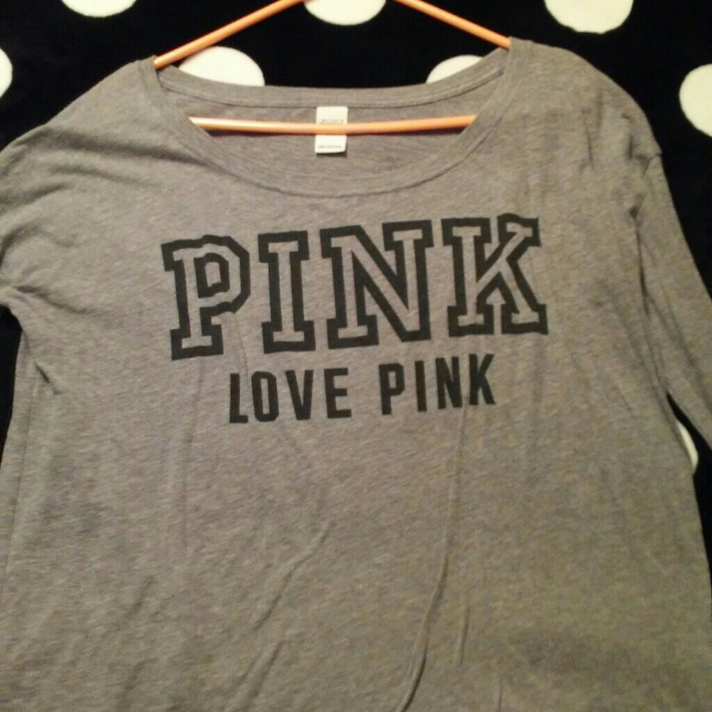 Vs pink long sleeve tee