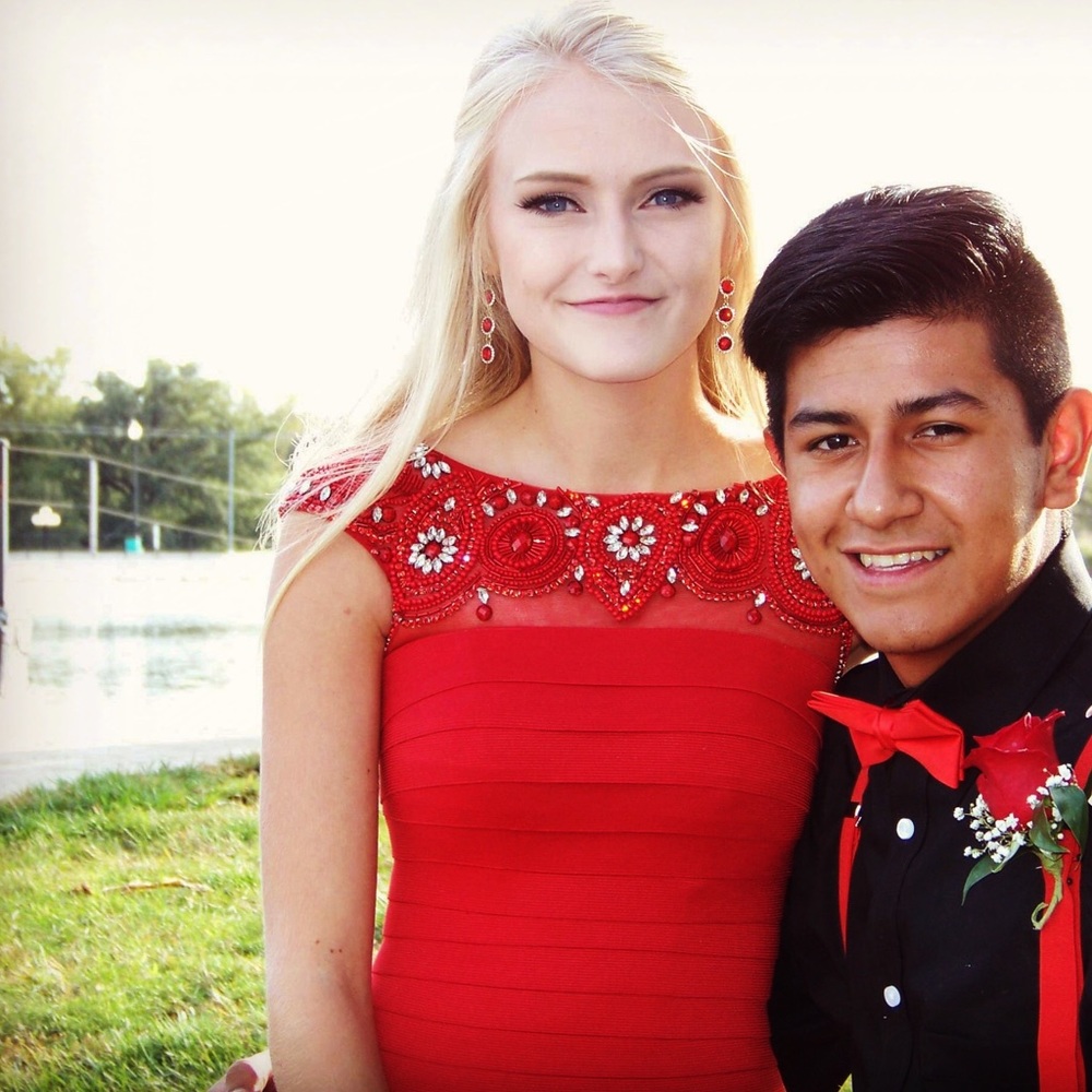 Red Sherri Hill Homecoming Dress