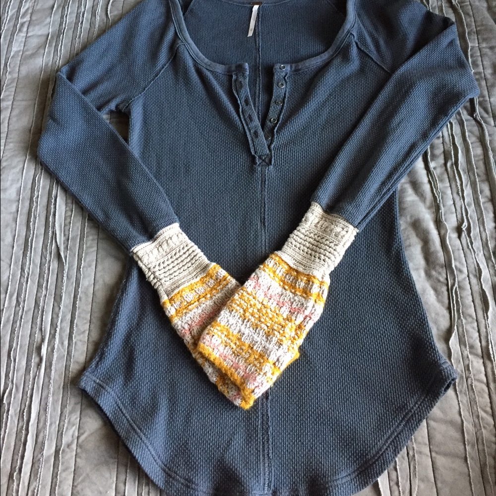 Free People Ski Lodge Thermal, Gray, Size Medium