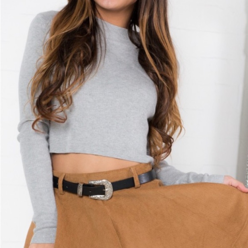 Grey cropped sweater by Paper Heart