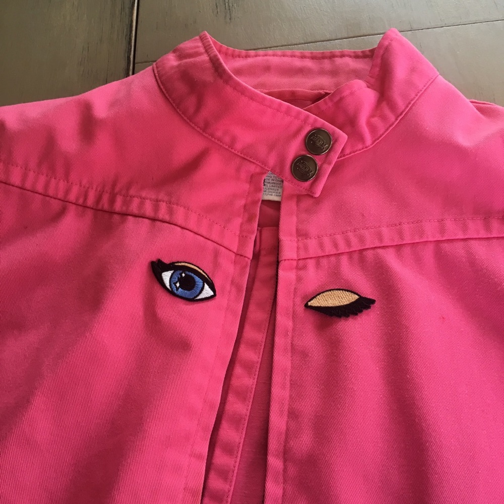Hot pink dickies patch jacket