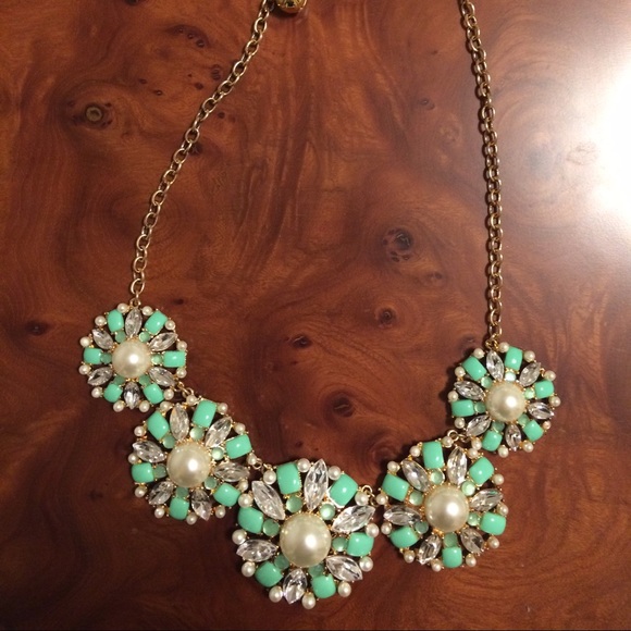 kate spade Jewelry - Kate Spade Mint Flower Necklace NWOT