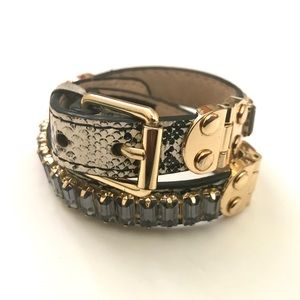 BCBGMAXAZRIA Snake Print Wrap Bracelet