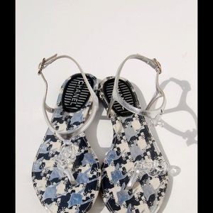 Chanel BROKEN Translucent Chain Link Sandals 37