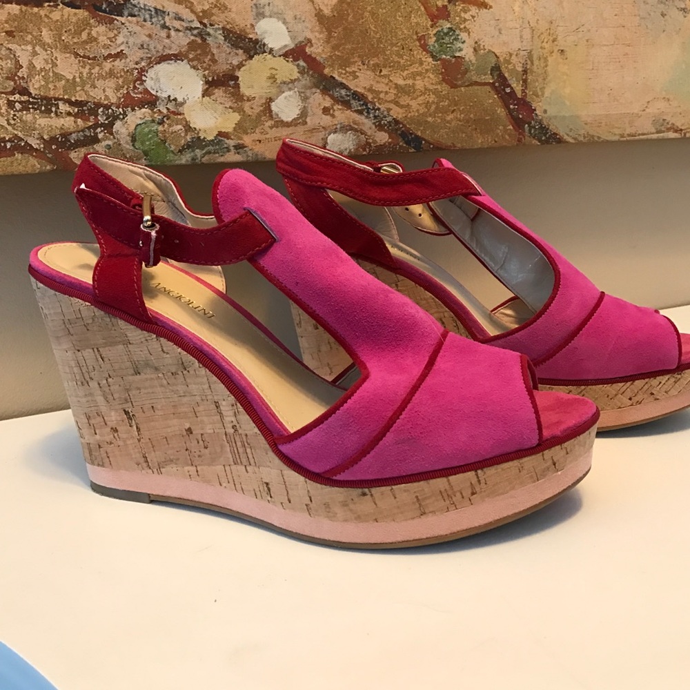 Enzo Angiolini.. cork wedge