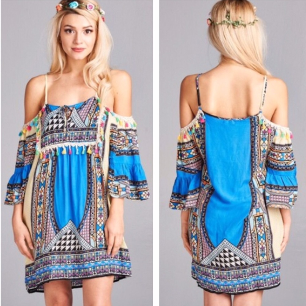 💥HP 3/12💥JEWEL TONE FLUTTER SLEEVE TUNIC - Picture 1 of 3