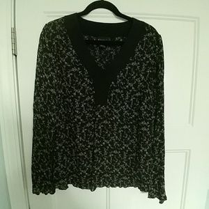Lane Bryant 100% Silk Print Blouse 1416
